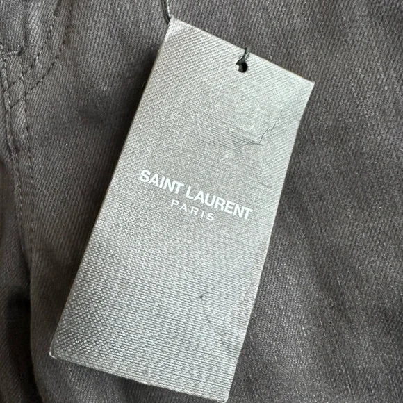 💯Auth Saint Laurent NWT Style: D01 W/SK-LW Black Denim Jeans